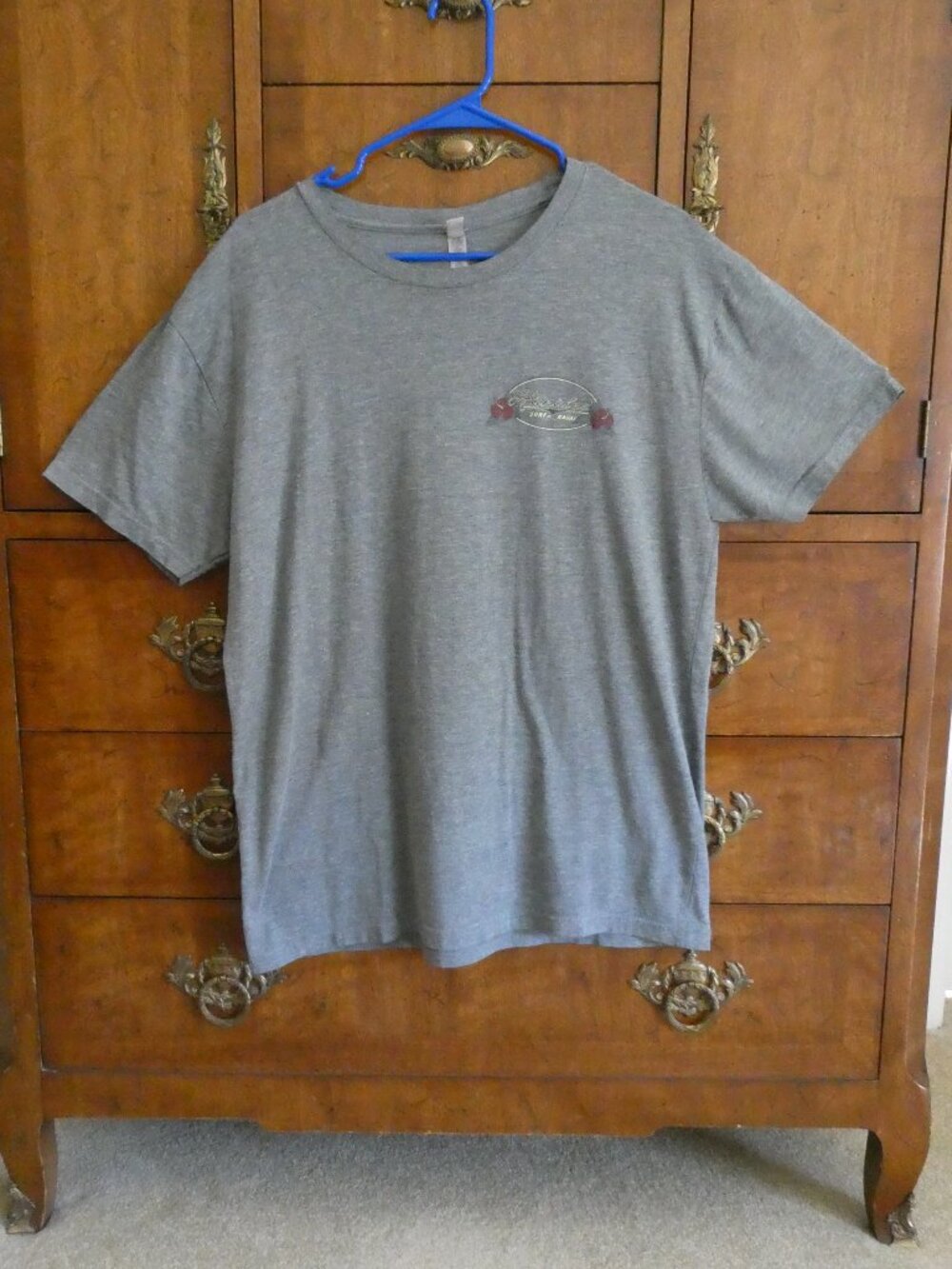 Hanalei Surf Co. Kauai Men's Gray Short Sleeve T-shirt Size XL